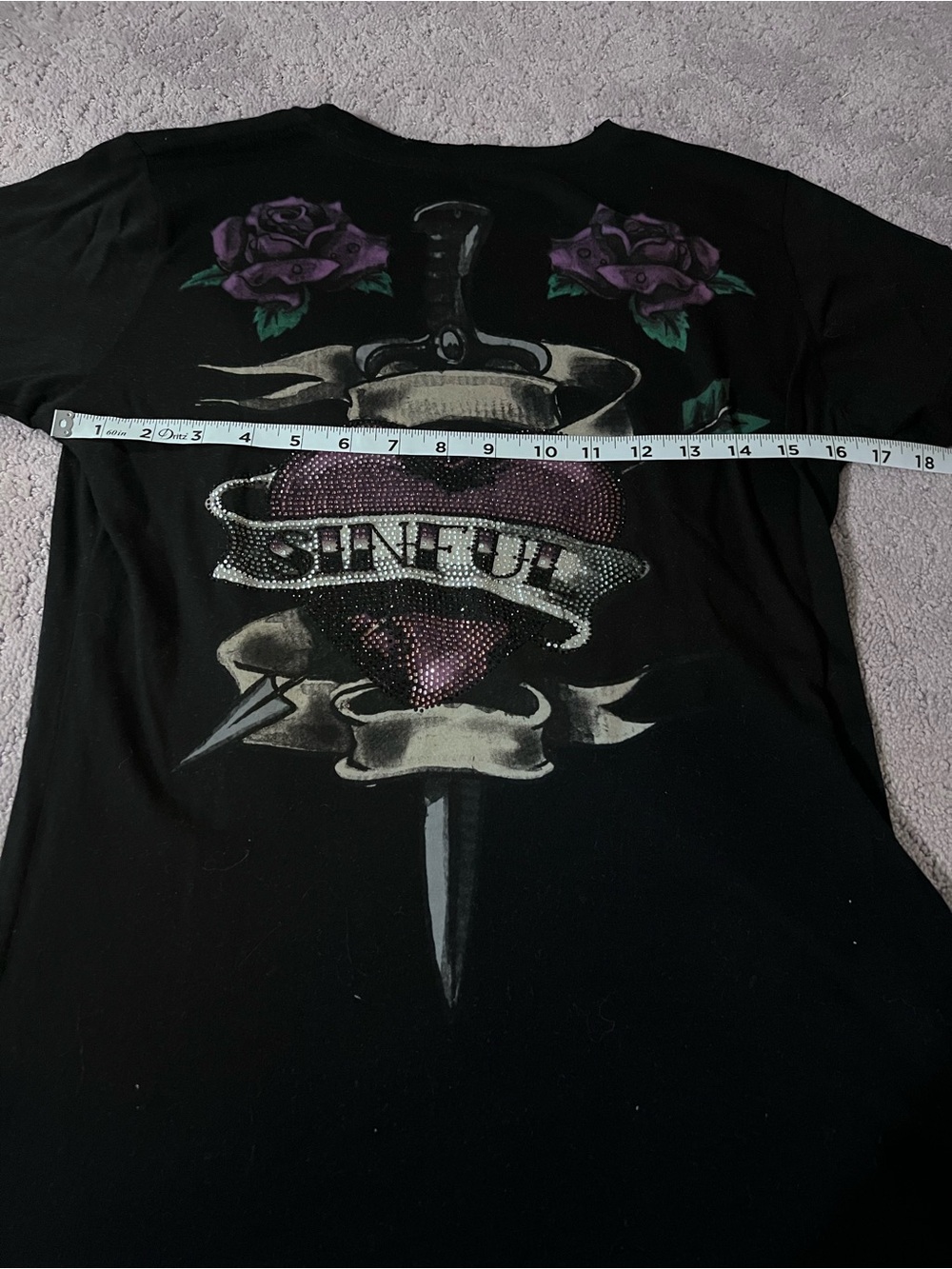 EUC! Lot of 4 “Sinful” By Affliction Brand Women’s Shirts Size Large - Picture 10 of 16